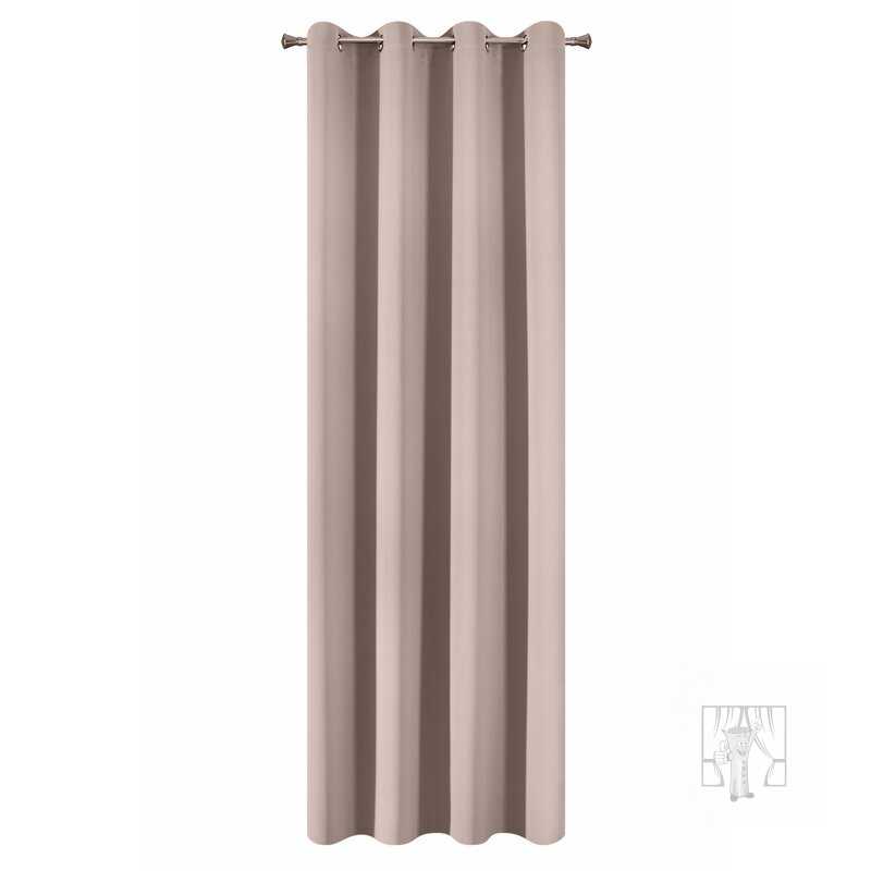 Záves PARISA na krúžkoch púdrovoružový 135x250cm