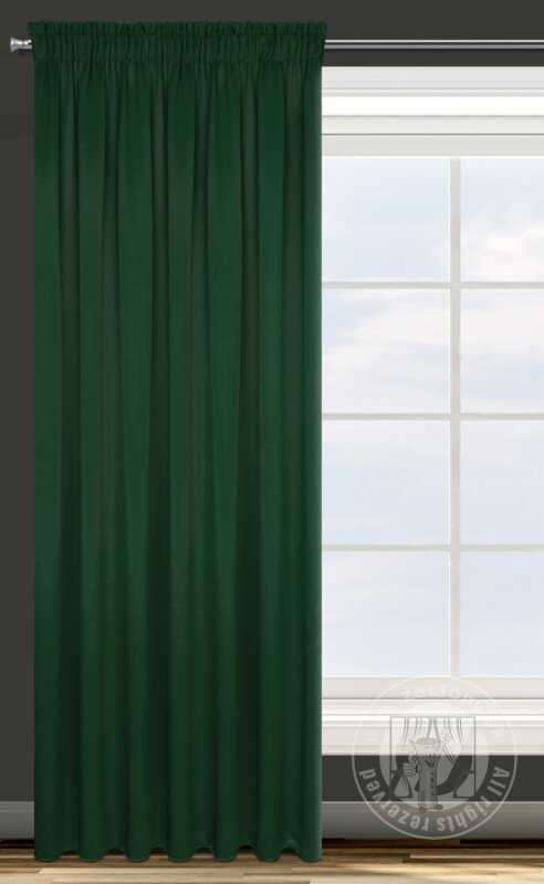 Záves PARISA na páske tmavozelený 135x270cm