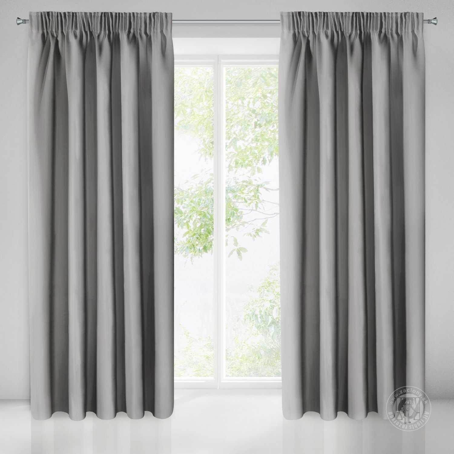 Záves PARISA na páske sivý 135x270cm