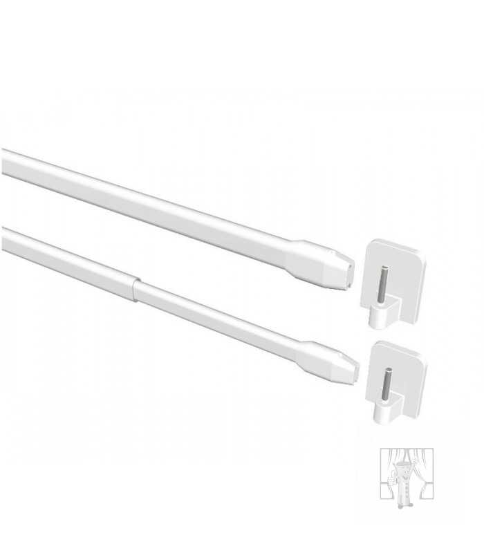 Vitrážková výsuvná tyč - 2 ks/bal Biela