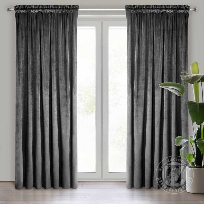 Záves MELANIE na páske čierny 140x270cm