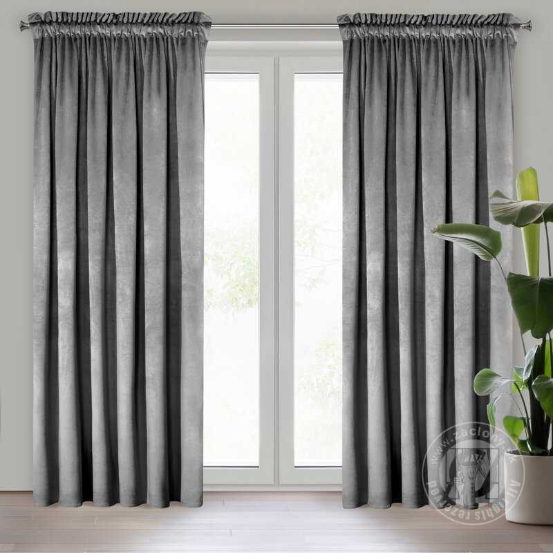 Záves MELANIE na páske oceľový 140x270cm