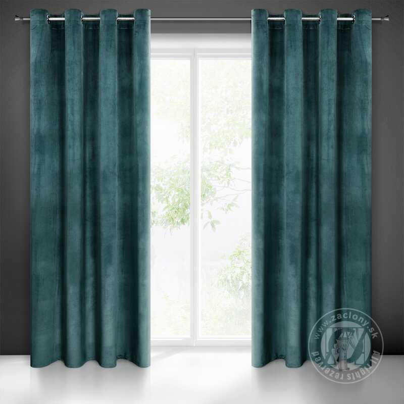 Záves MELANIE na krúžkoch petrolejový 140x250cm