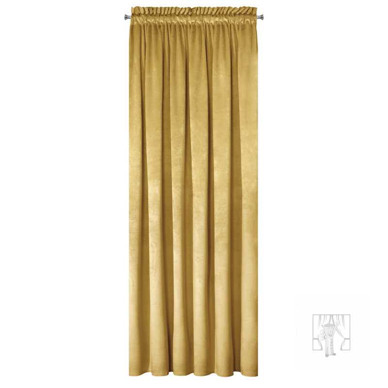 Záves PIERRE na páske horčicový 140x300cm