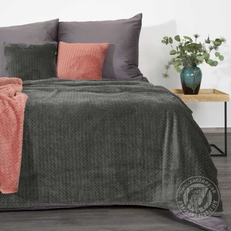 Deka z mikroflanelu CINDY3 170x210cm tmavosivá