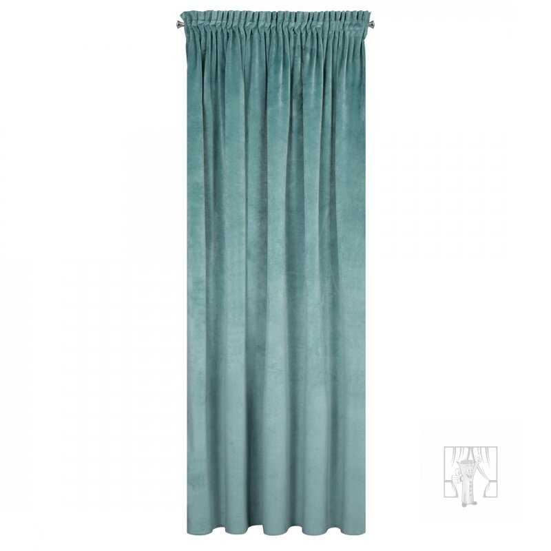 Záves VILLA na páske morský 140x270cm