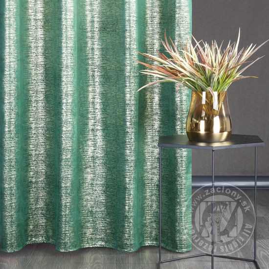 Záves MABEL na krúžkoch tmavozelený 140x250 cm