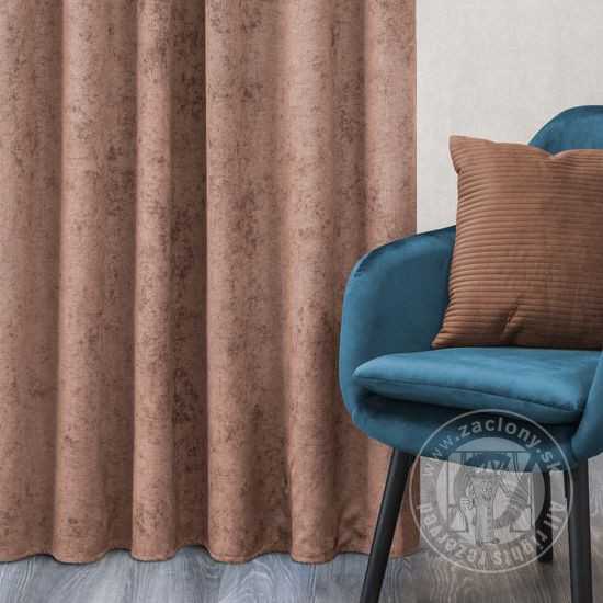 Záves ANISA na krúžkoch ružový 140x250 cm