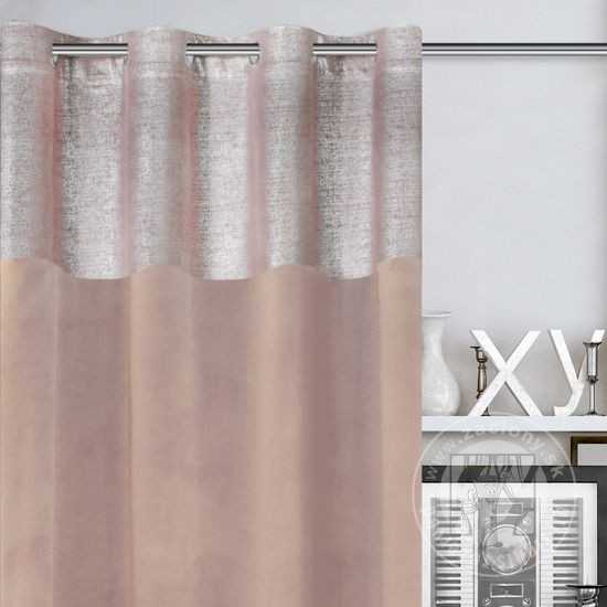 Záves PERI na krúžkoch púdrový 140x250 cm