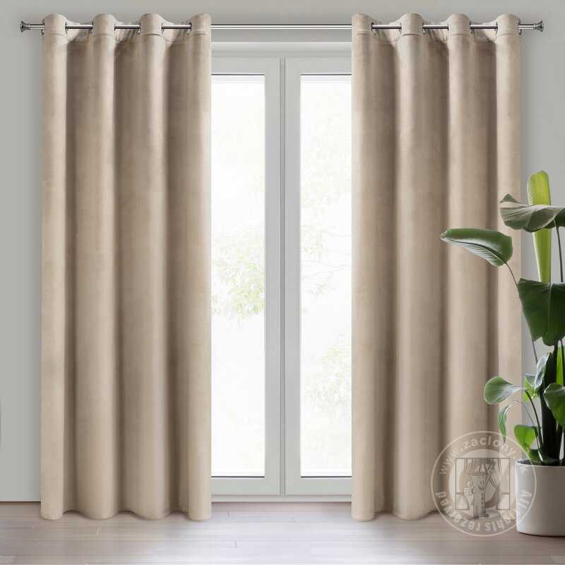 Záves MELANIE na krúžkoch béžový 140x250cm