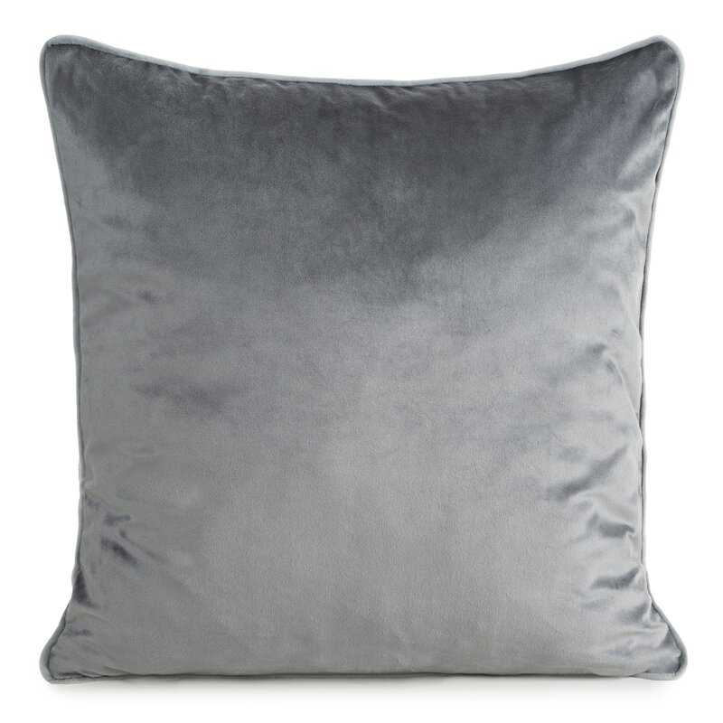 Obliečka na vankúš GAJA2 s lemovaním 60x60 cm oceľová