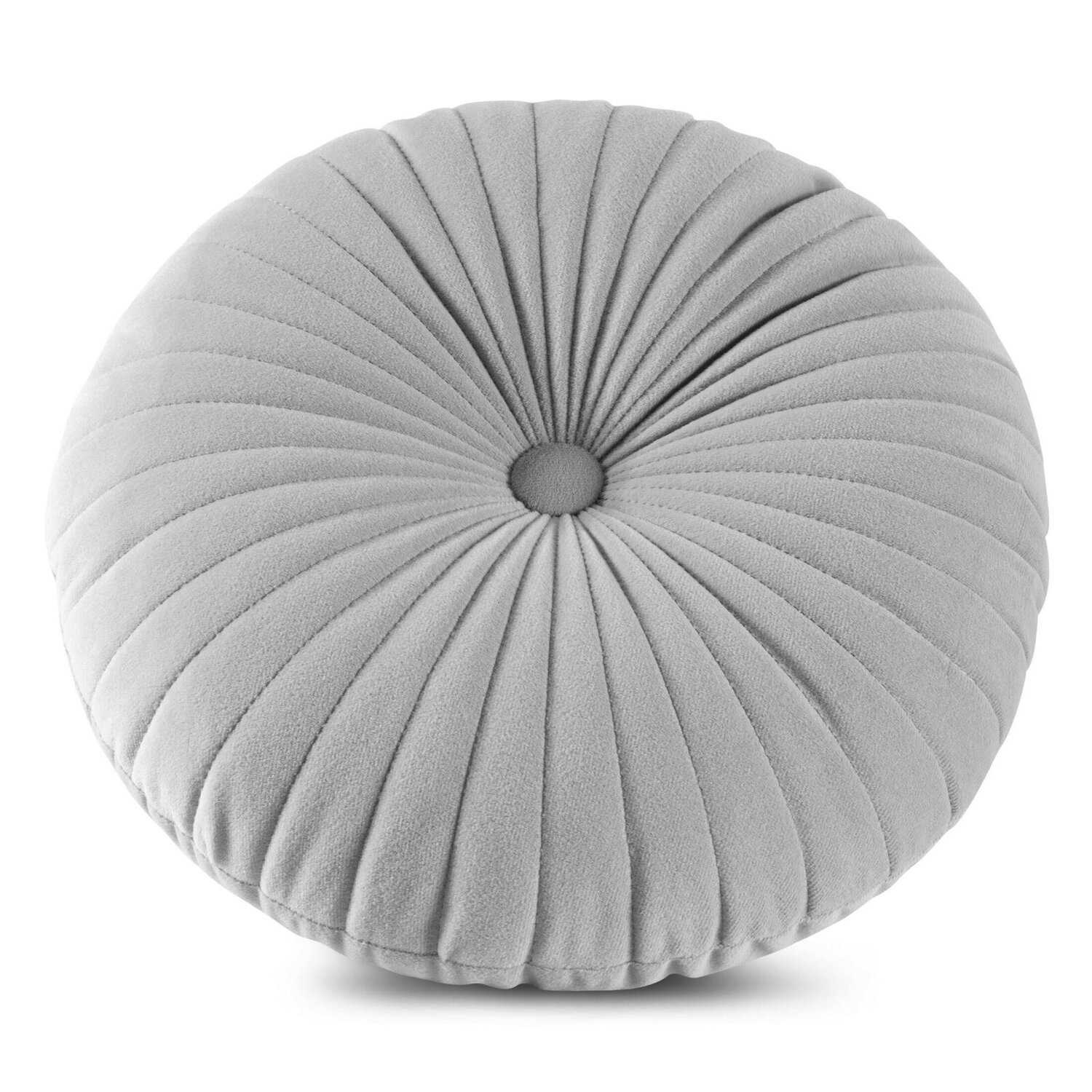 Okrúhly vankúš VELVET ∅ 40 cm strieborný