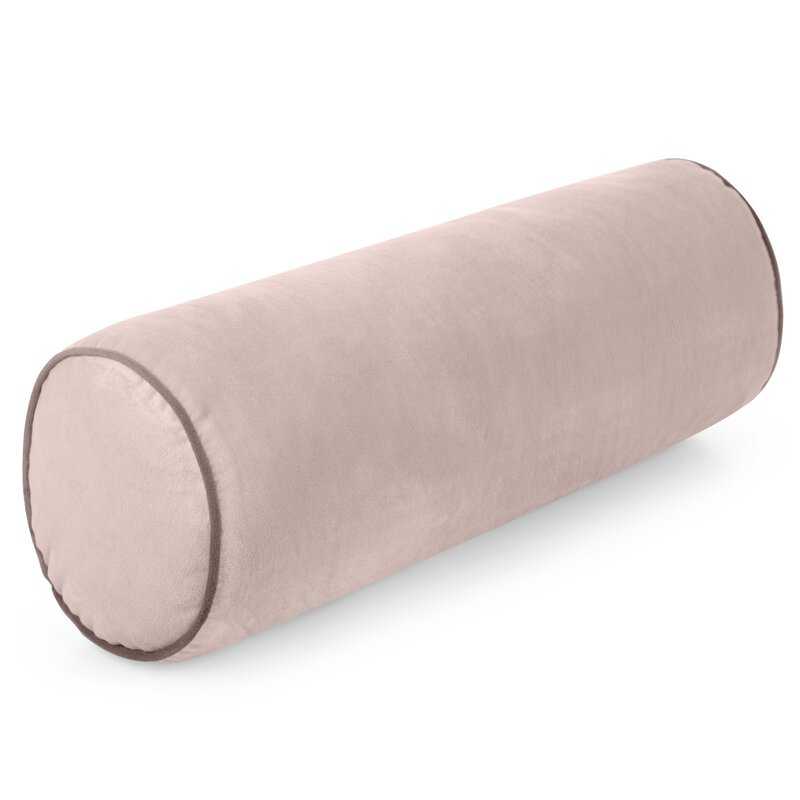 Vankúš valec GAJA5 s lemovaním 15x45 cm púdrový