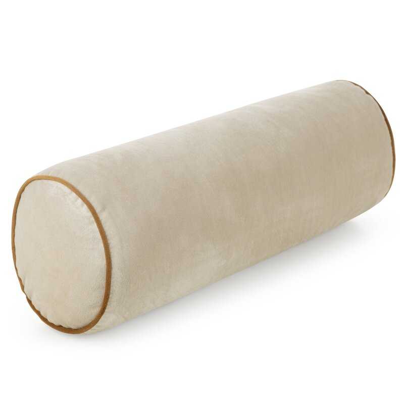 Vankúš valec GAJA5 s lemovaním 15x45 cm svetlobéžový