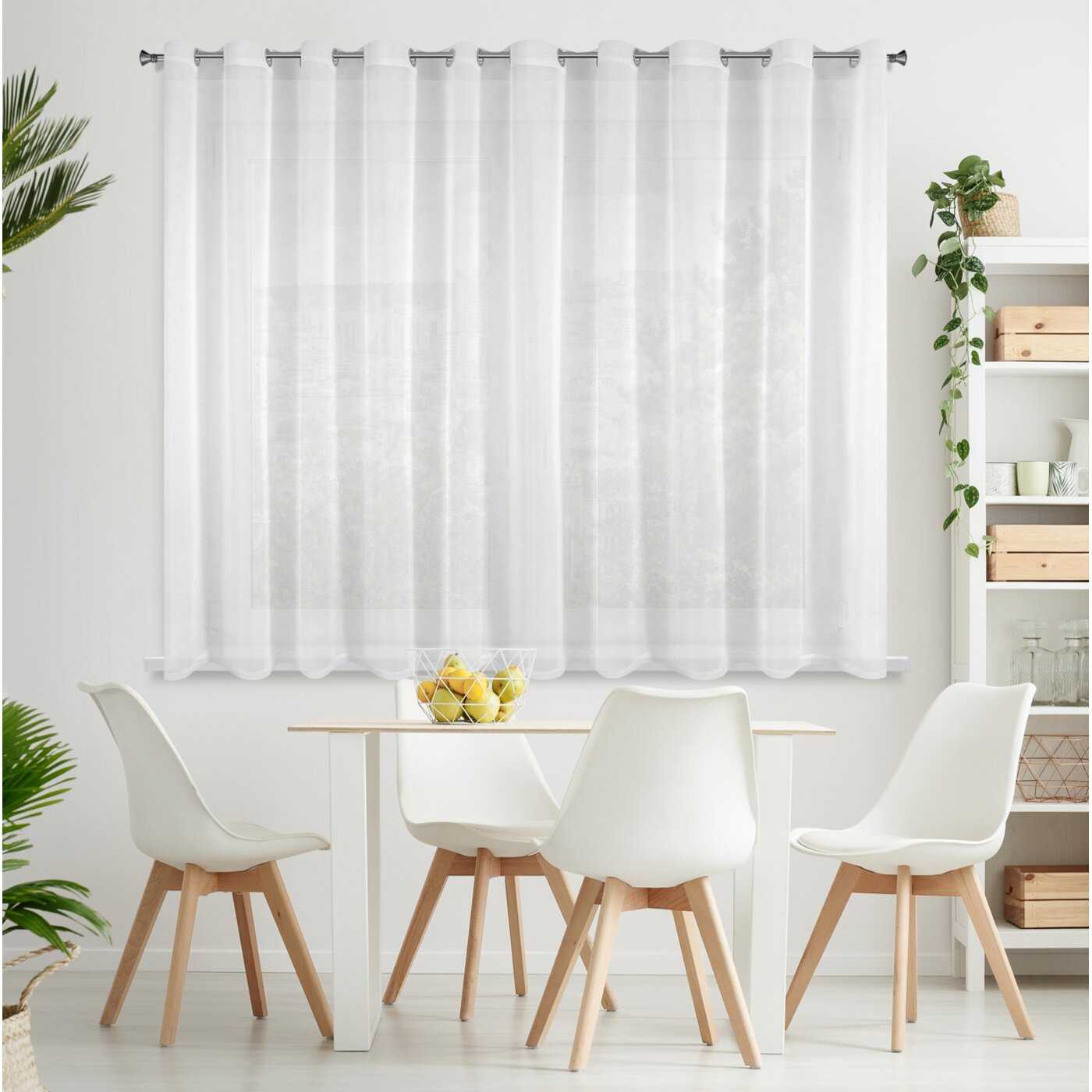 Záclona LUCY na krúžkoch biela 400x150cm