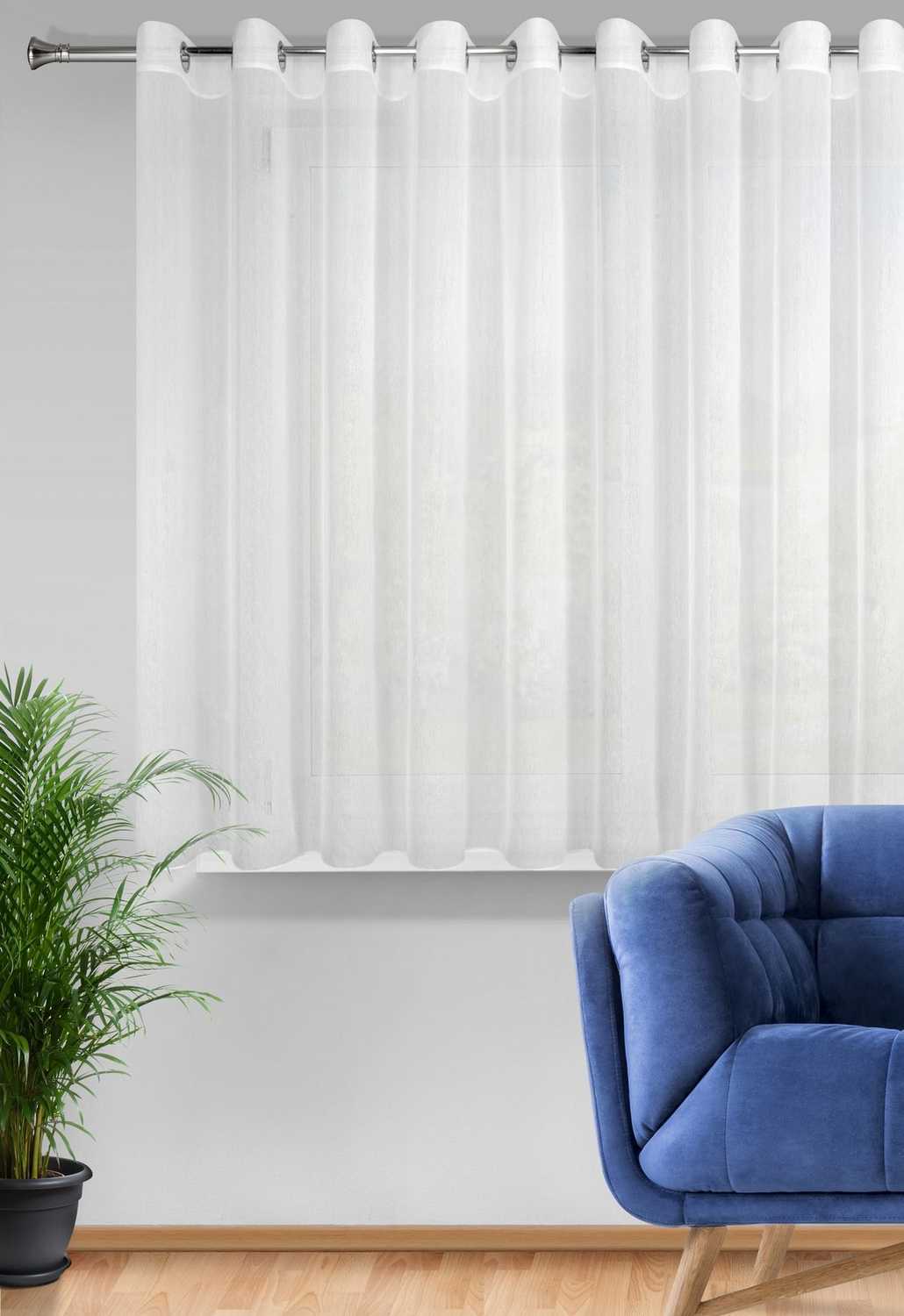 Záclona REBECCA na krúžkoch biela 350x160cm