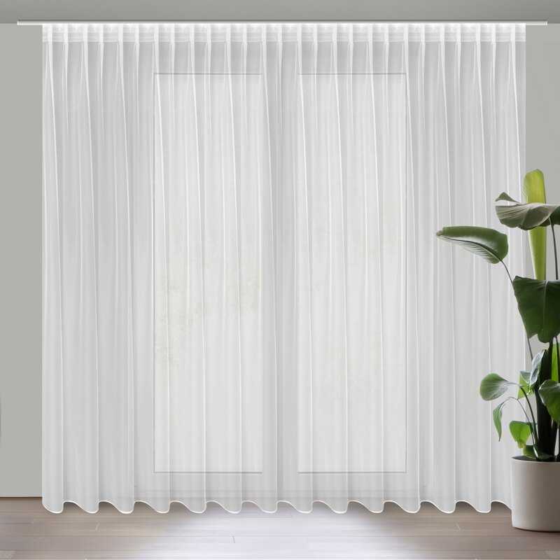 Záclona TONIA na flex páske biela 400x300 cm