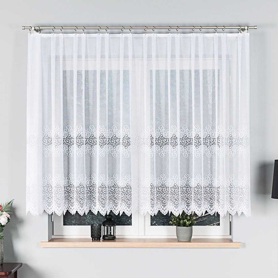 Žakarová záclona metráž VIOLETTA 001539/001 biela, 140cm