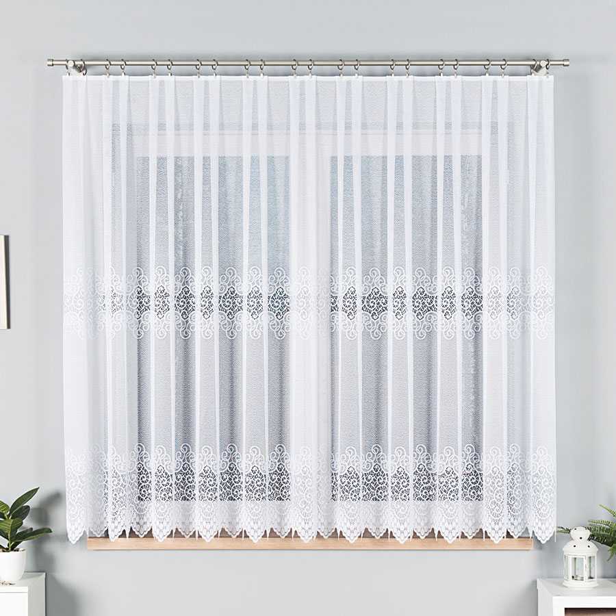Žakarová záclona metráž VIOLETTA 001539/001 biela, 180cm