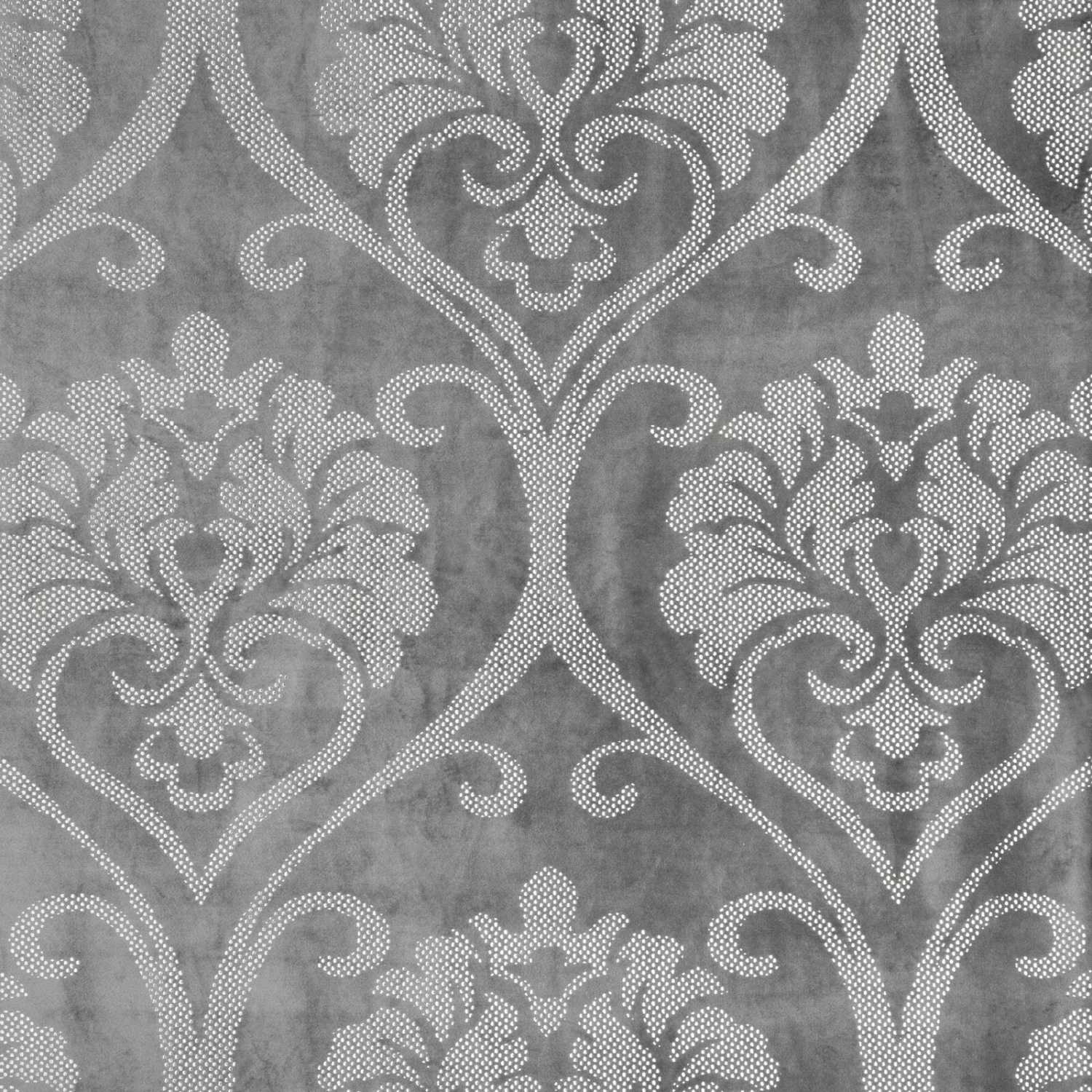 Zamatový záves DAMASK oceľový/strieborný, 300cm