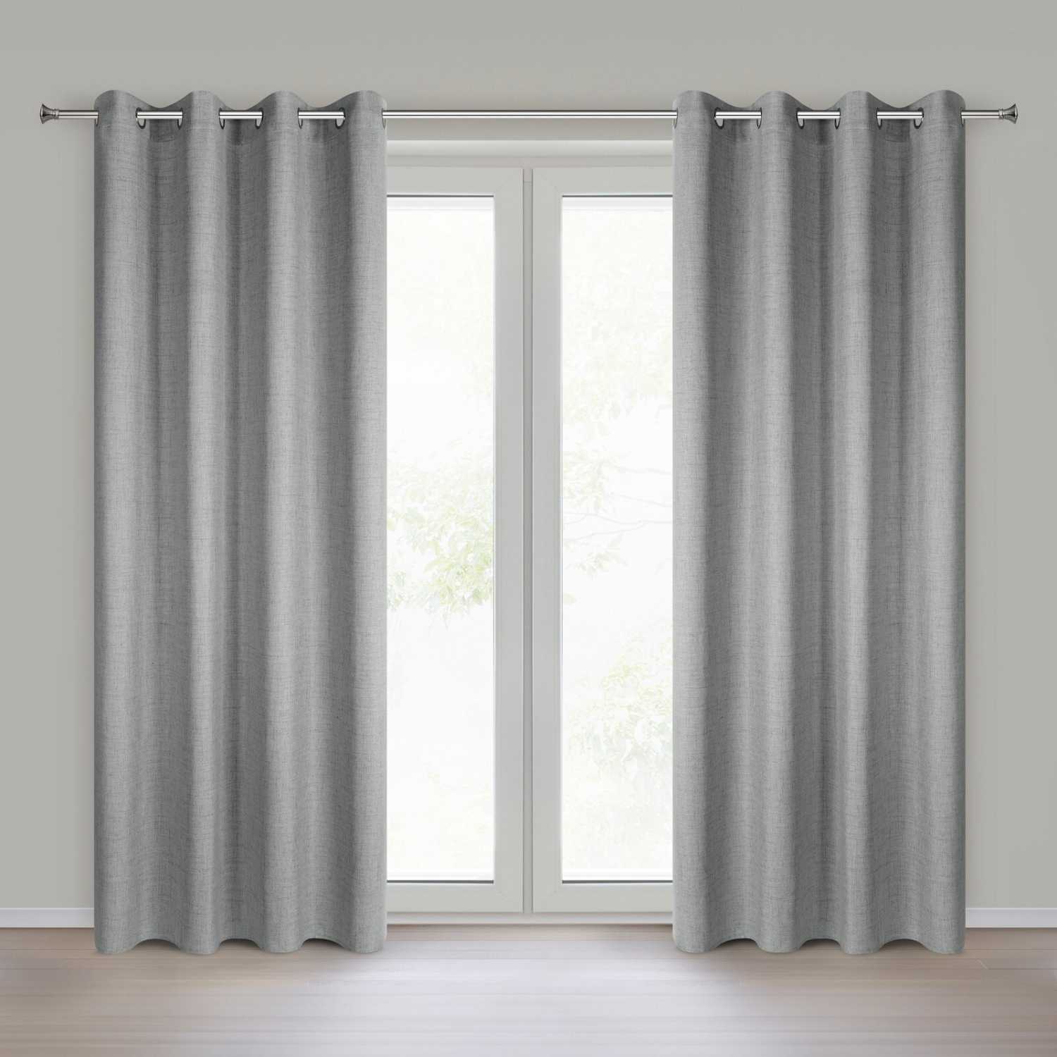 Záves JULA na krúžkoch 140x250cm strieborný