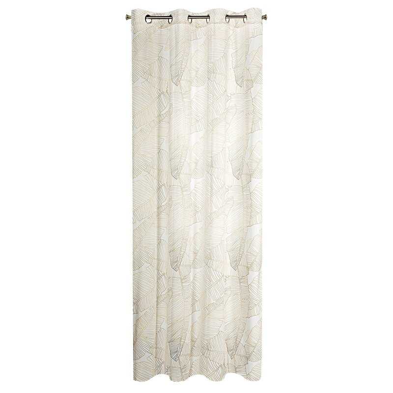 Záves LUNA na krúžkoch biela/champagne 140x250cm