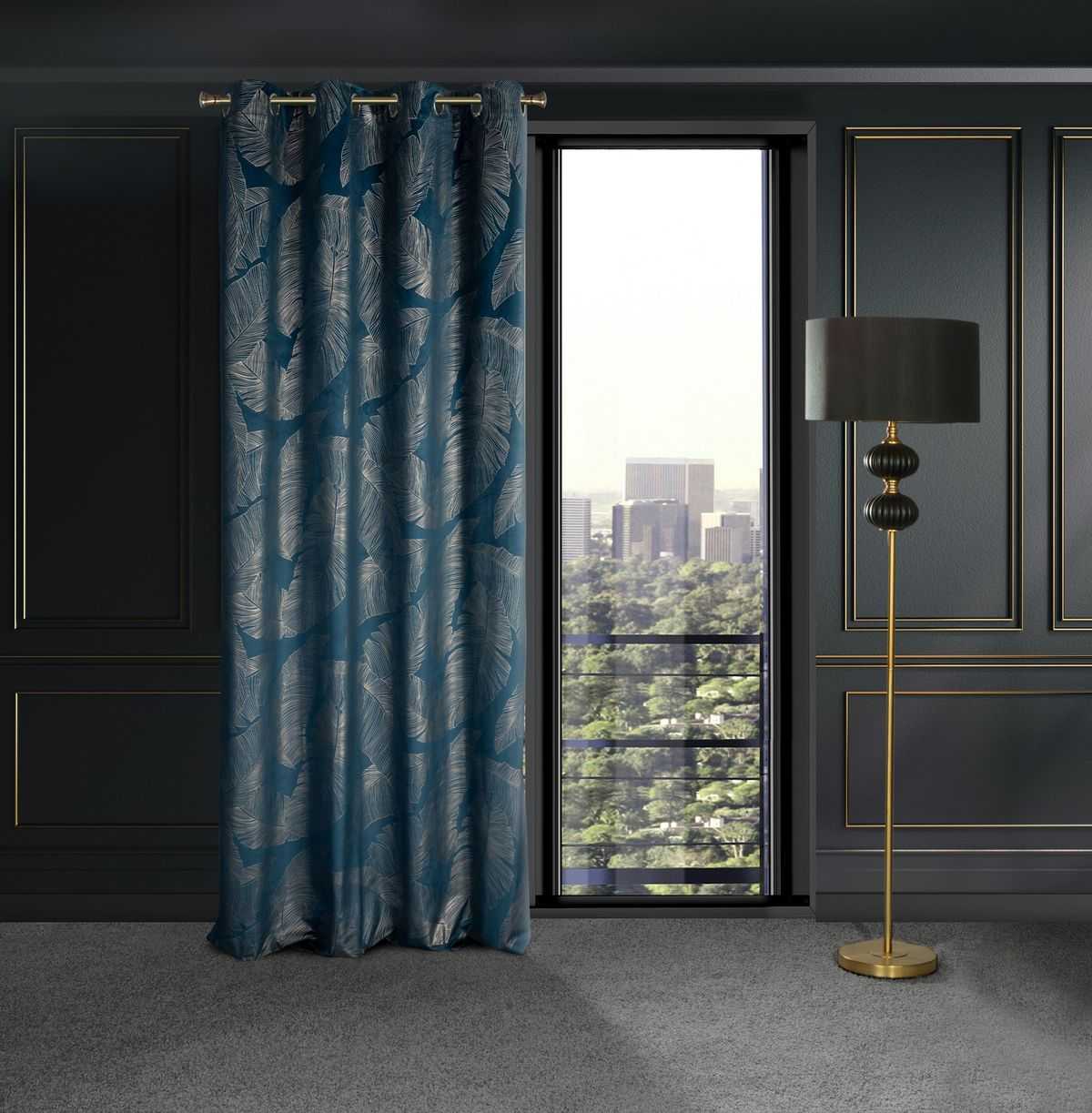 Záves MUSA2 na krúžkoch 140x250cm granátový/šampanský