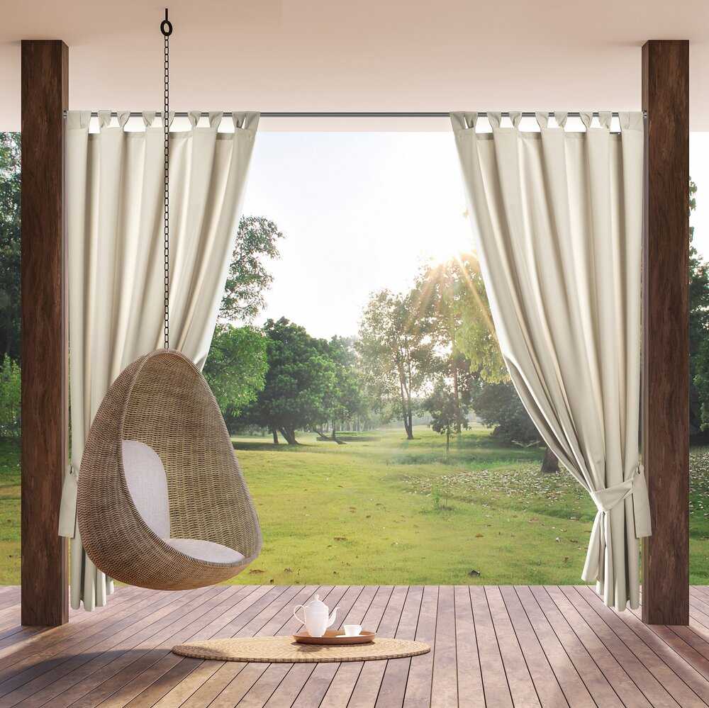 Záves na terasu GARDEN na pútkach 155x240 cm svetlobéžový