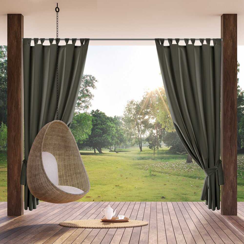 Záves na terasu GARDEN na pútkach 155x260 cm grafitový