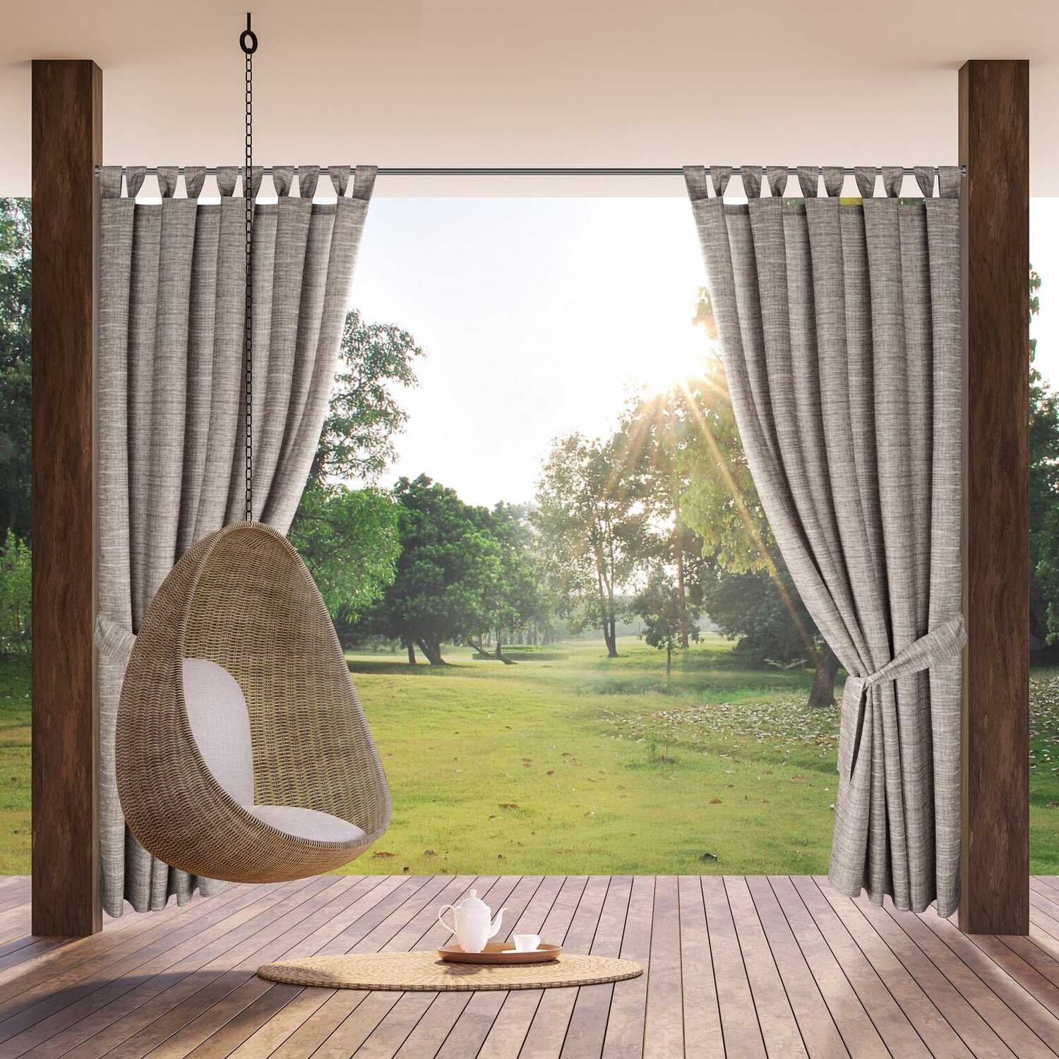 Záves na terasu GARDEN10 na pútkach 155x220 cm hnedý