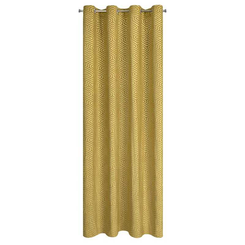 Záves PIERRE CARDIN INGA na krúžkoch zlatý 140x250cm