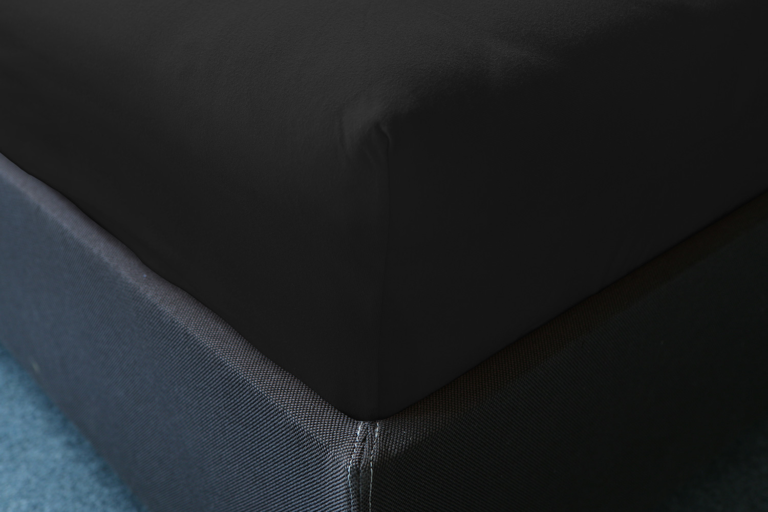 Napínacia plachta JERSEY 90x200 cm čierna 48 90x200