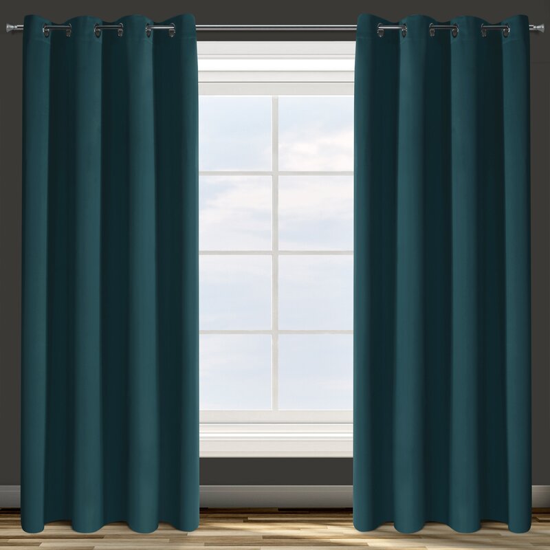 Záves PARISA na krúžkoch tmavá tyrkysová 135x250cm 135x250