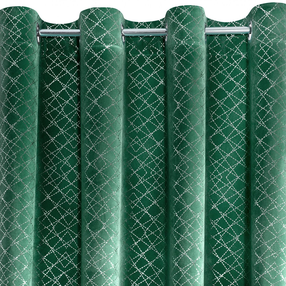 Záves MOLY na krúžkoch tmavozelený 140x250cm 140x250
