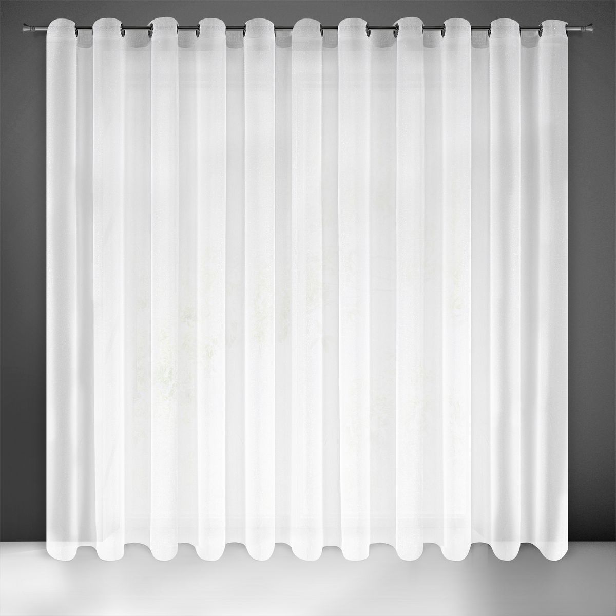 Záclona SAKALI na krúžkoch biela 350x250cm 350x250