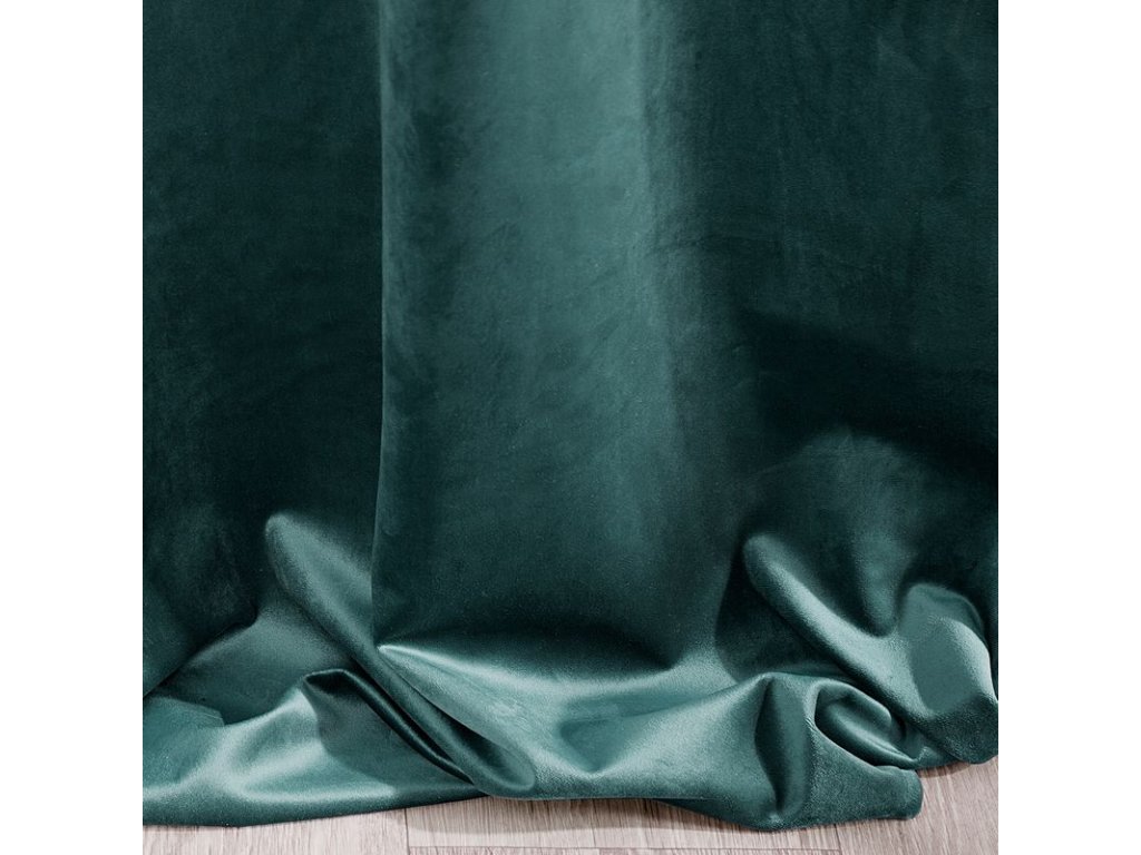 Záves RIA na páske tmavý tyrkysový 140x270cm 140x270
