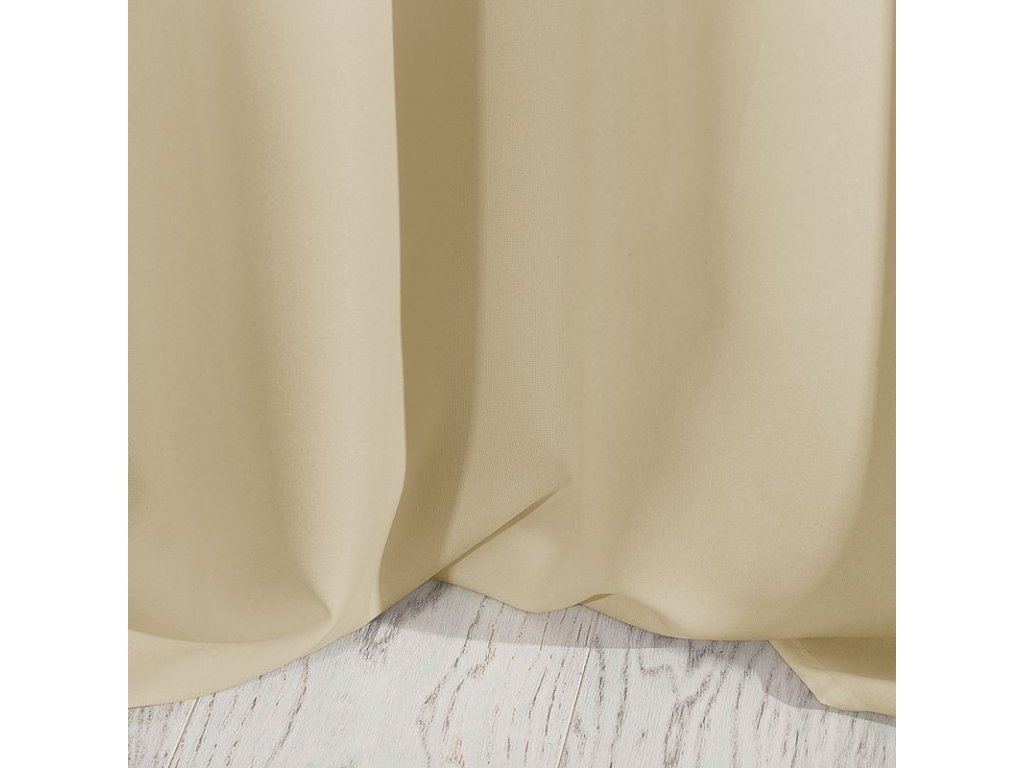 Záves RITA na krúžkoch béžový 140x250cm 140x250
