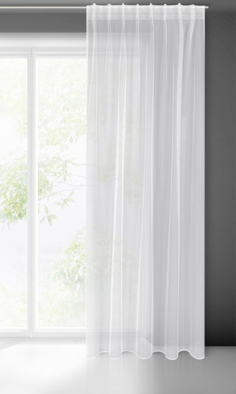 Záclona TONIA na flex páske biela 140x300 cm 140x300
