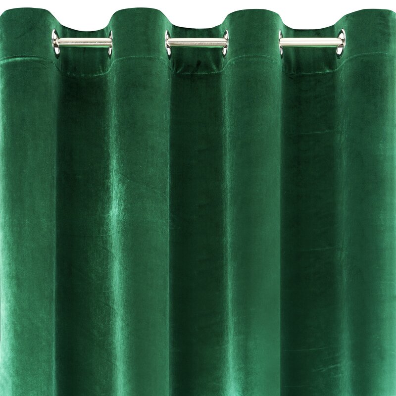 Záves SAMANTA na krúžkoch tmavozelený 140x250cm 140x250