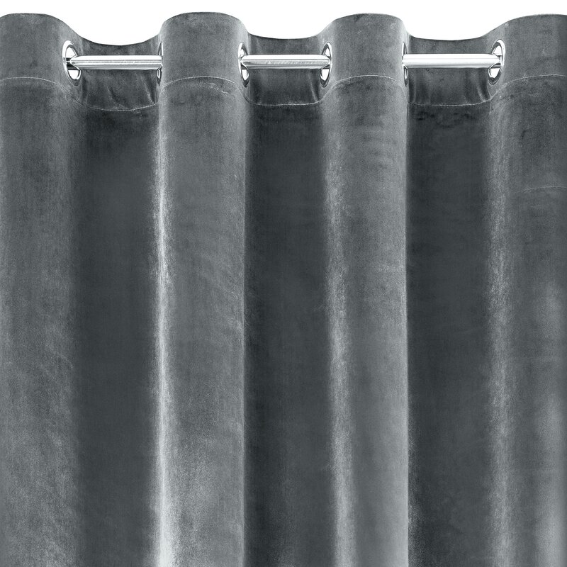 Záves SAMANTA na krúžkoch tmavosivý 140x250cm 140x250
