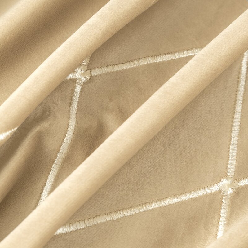 Záves PIERRE CARDIN MARGO na krúžkoch béžový/zlatý 140x250cm 140x250