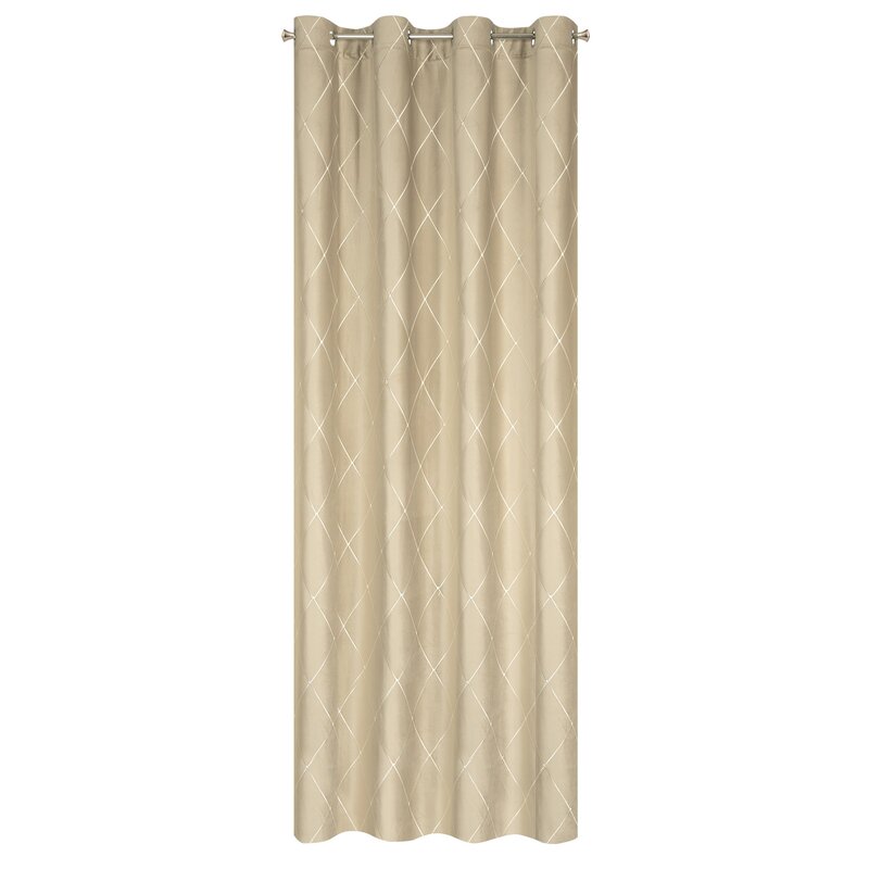 Záves PIERRE CARDIN MARGO na krúžkoch béžový/zlatý 140x250cm 140x250