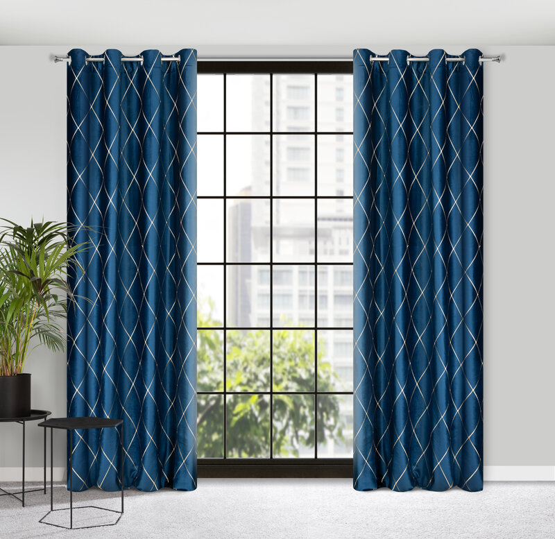Záves PIERRE CARDIN MARGO na krúžkoch granátový/zlatý 140x250cm 140x250