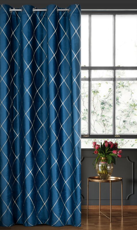 Záves PIERRE CARDIN MARGO na krúžkoch granátový/zlatý 140x250cm 140x250