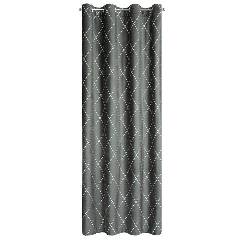 Záves PIERRE CARDIN MARGO na krúžkoch sivý/strieborný 140x250cm 140x250