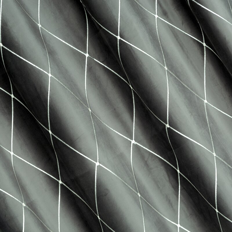Záves PIERRE CARDIN MARGO na krúžkoch sivý/strieborný 140x250cm 140x250