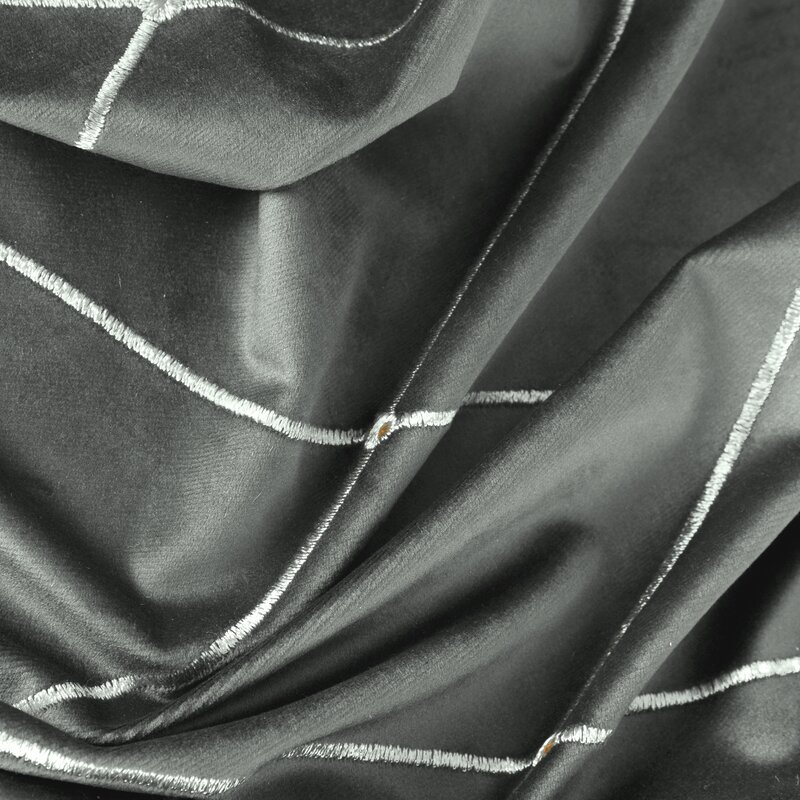 Záves PIERRE CARDIN MARGO na krúžkoch sivý/strieborný 140x250cm 140x250