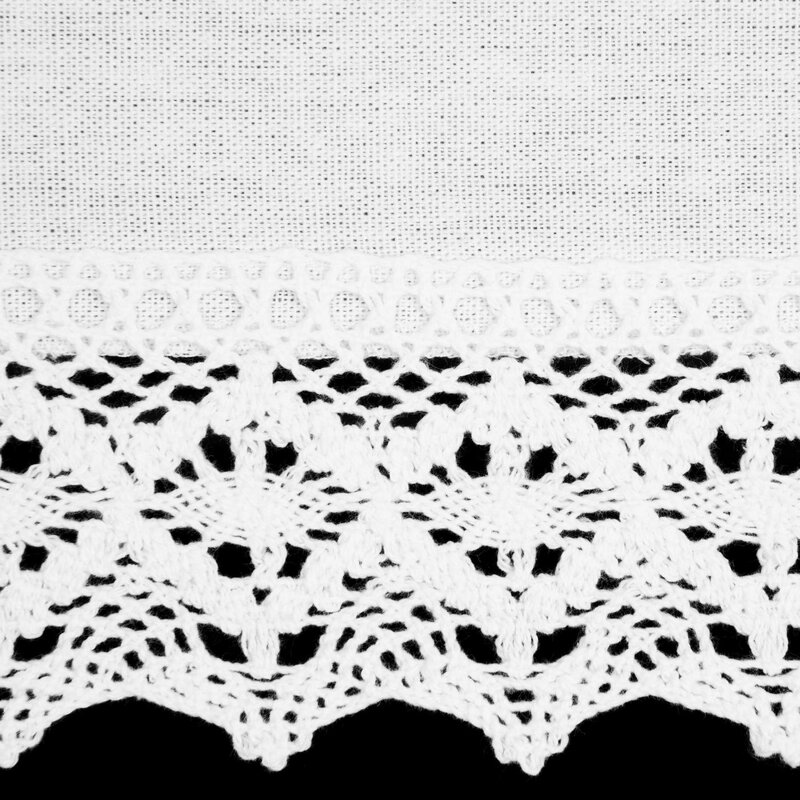 Vitrážová záclona CLARIE s krajkou biela 150x30cm 30x150