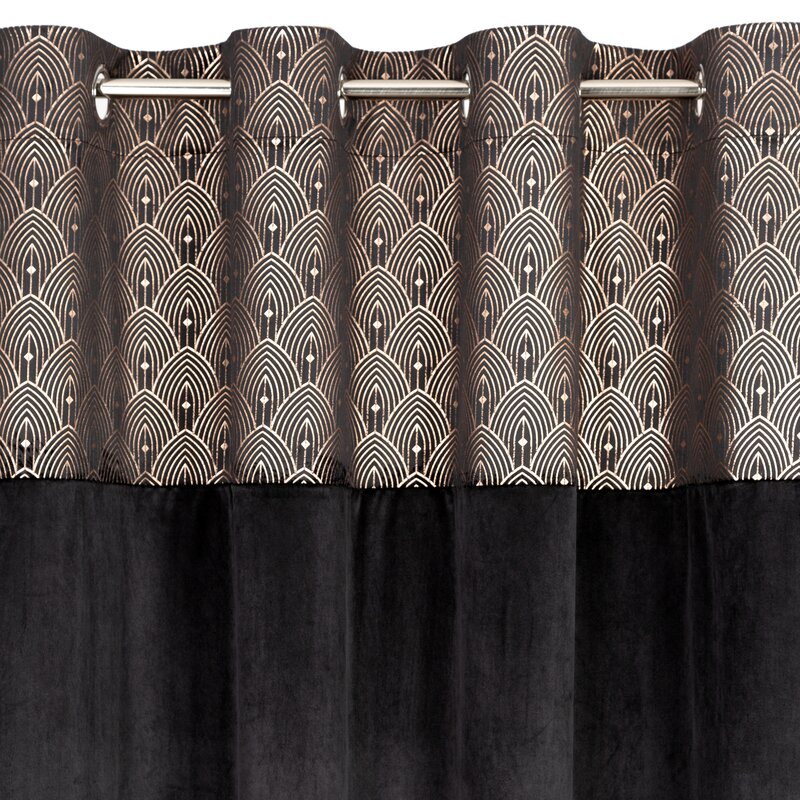 Záves AGNES na krúžkoch čierny 140x250cm 140x250