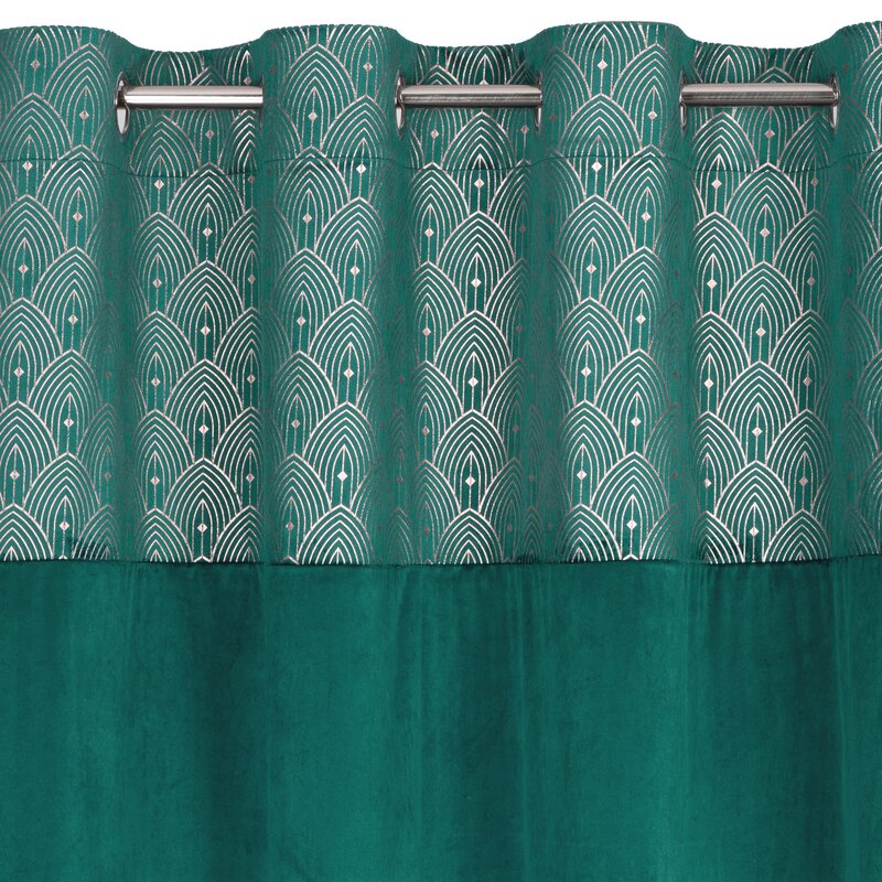 Záves AGNES na krúžkoch tyrkysový 140x250cm 140x250